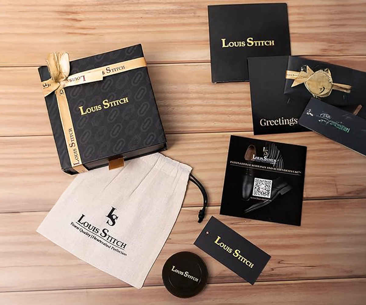 Louis Stitch Men's Solid Genuine Leather Reversible Belt | Black and Brown - 44 Inches