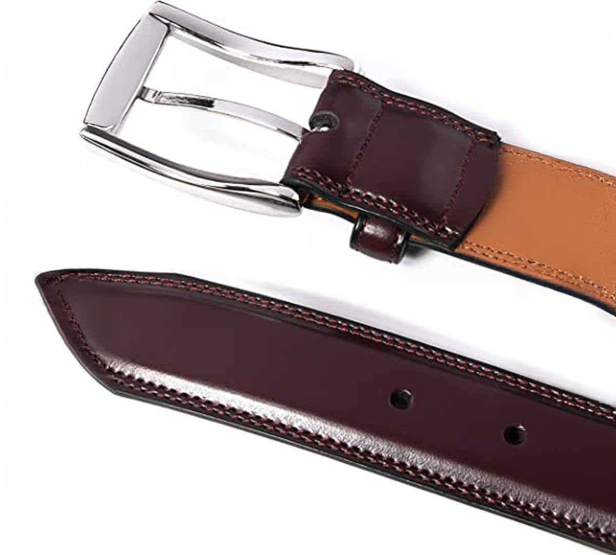 Kaezri Artificial Leather Brown Belt for Men | Kata br metro 34