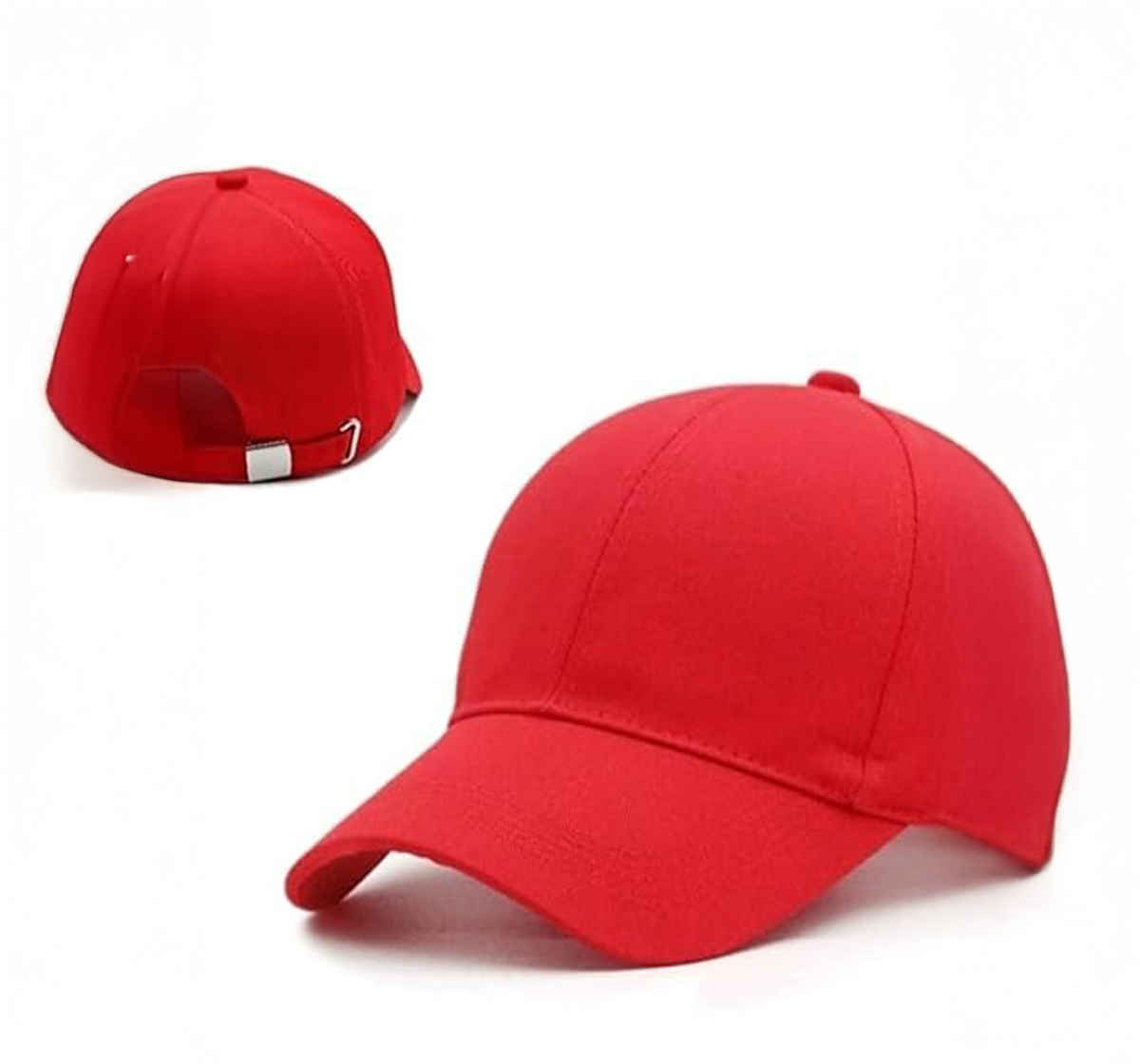 Blynk Unisex Solid Color Baseball Cap with Adjuable Back | Red
