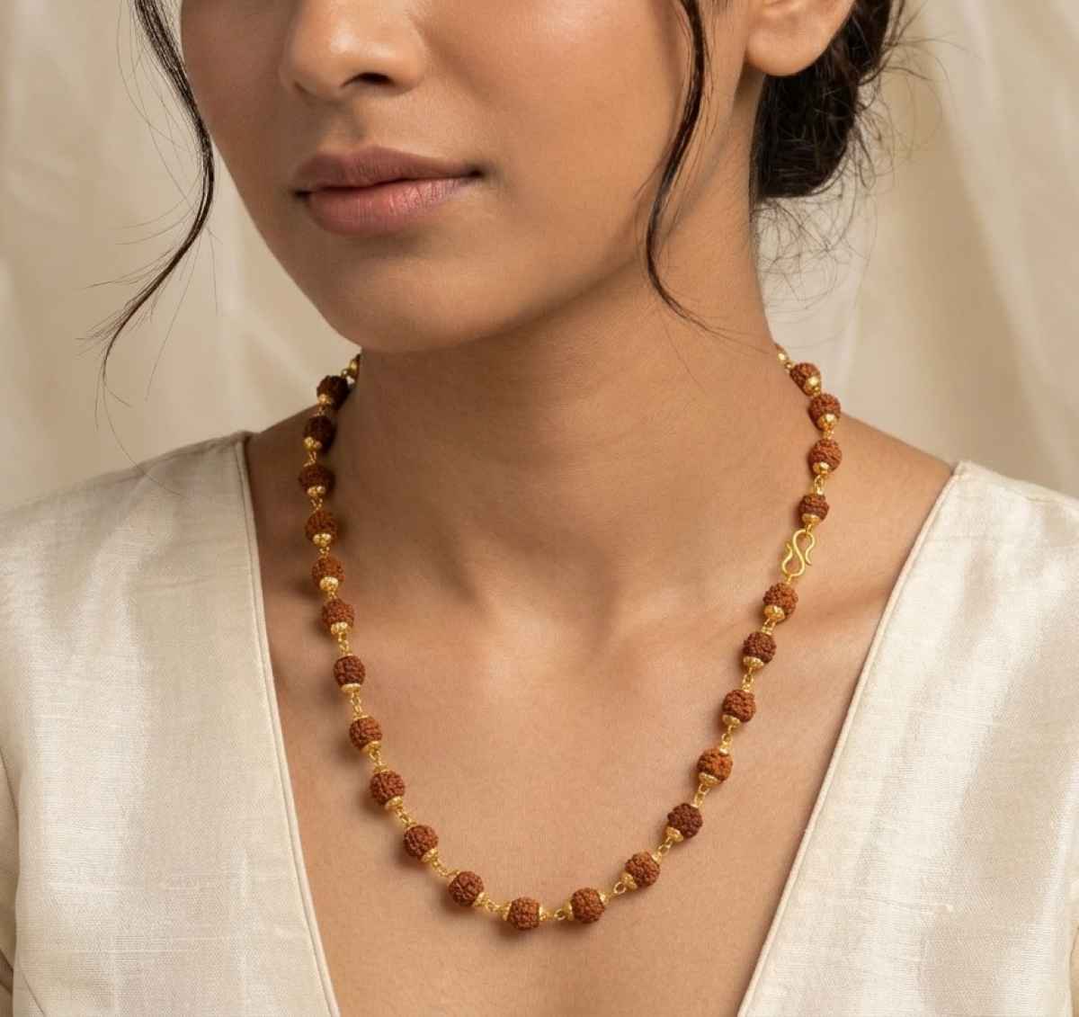 The Opal Factory Rudraksha Mala | Brown