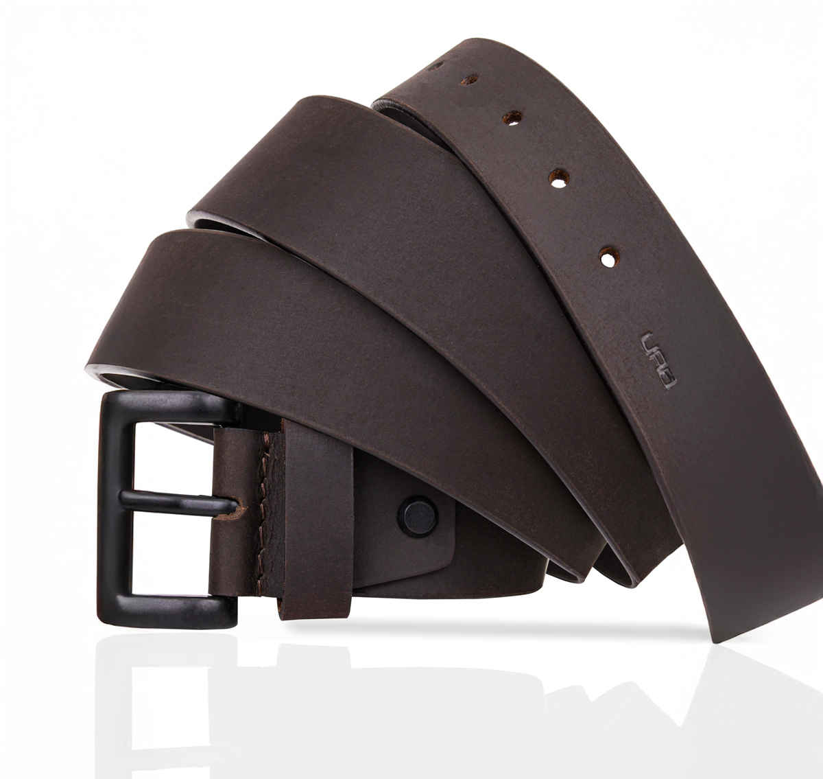 URBAN FOREST Men's Casual Leather Belt | Dark Brown