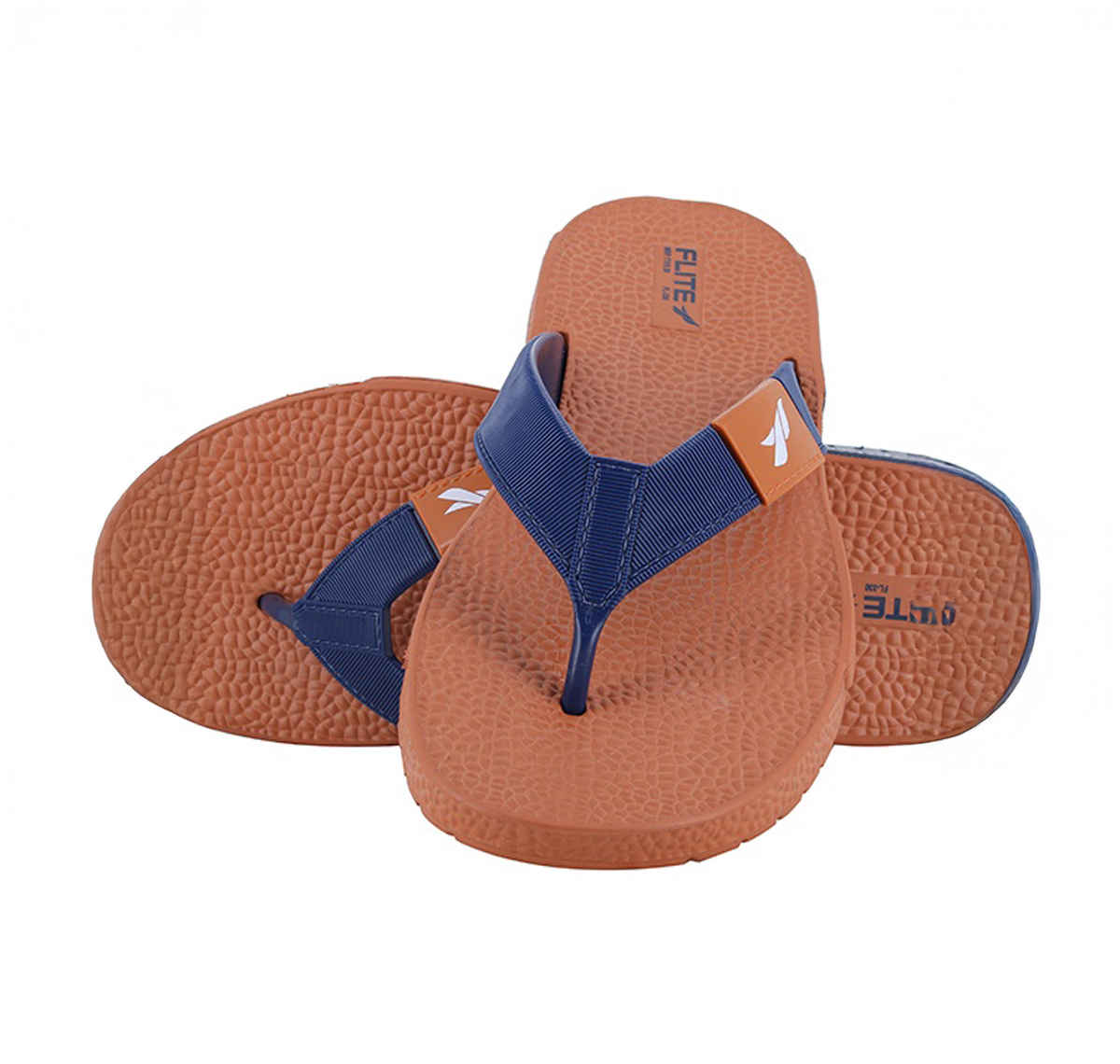 Flite Slippers FL-330 Tan Navy Blue For Men | 10 UK