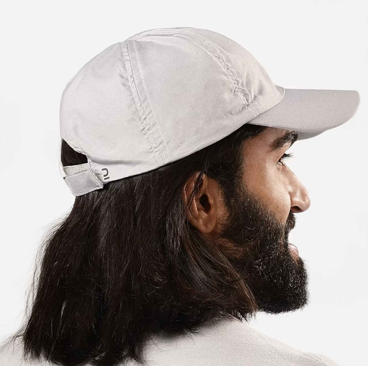 Decathlon Forclaz Unisex Solid Polyester Travel Cap | Light Grey