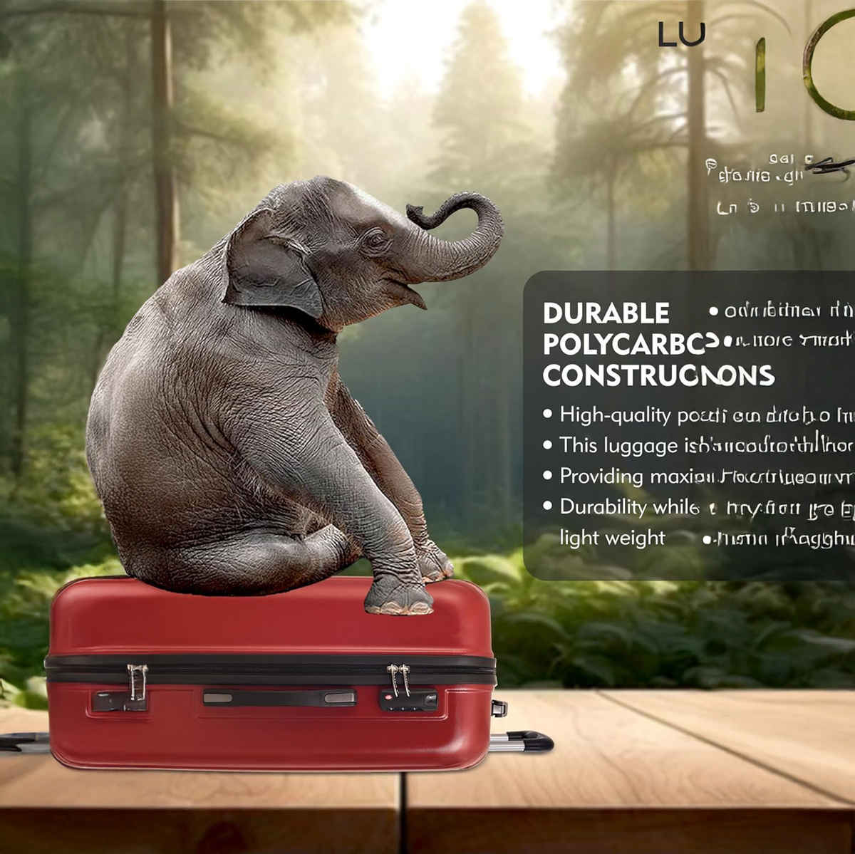 Luggero Classic Trolley Bag | Chilli Red - S