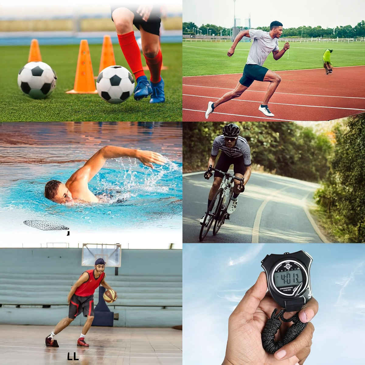 Nivia Unisex Plastic Digital Stopwatch | Black