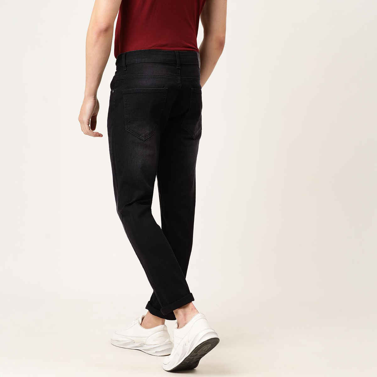 The Indian Garage Co Men | Super slim Casual | Black Denim | 32