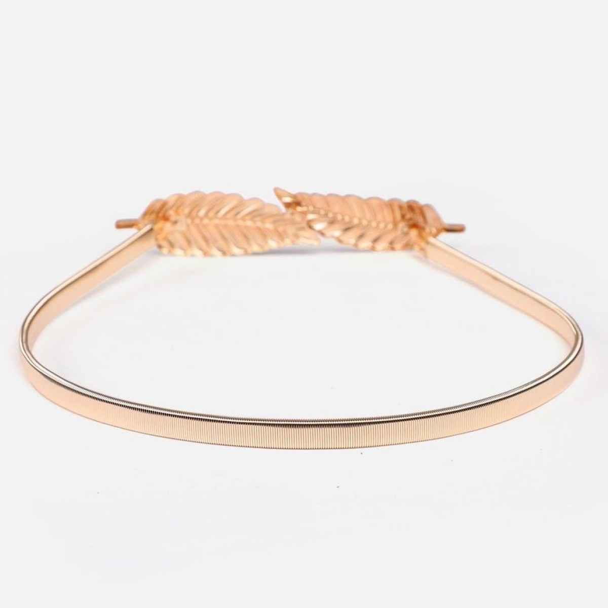 YouBella Jewellery Celebrity Inspired Adjustable Metal Plate Type Golden Kamarband Waist Belt (S-1)