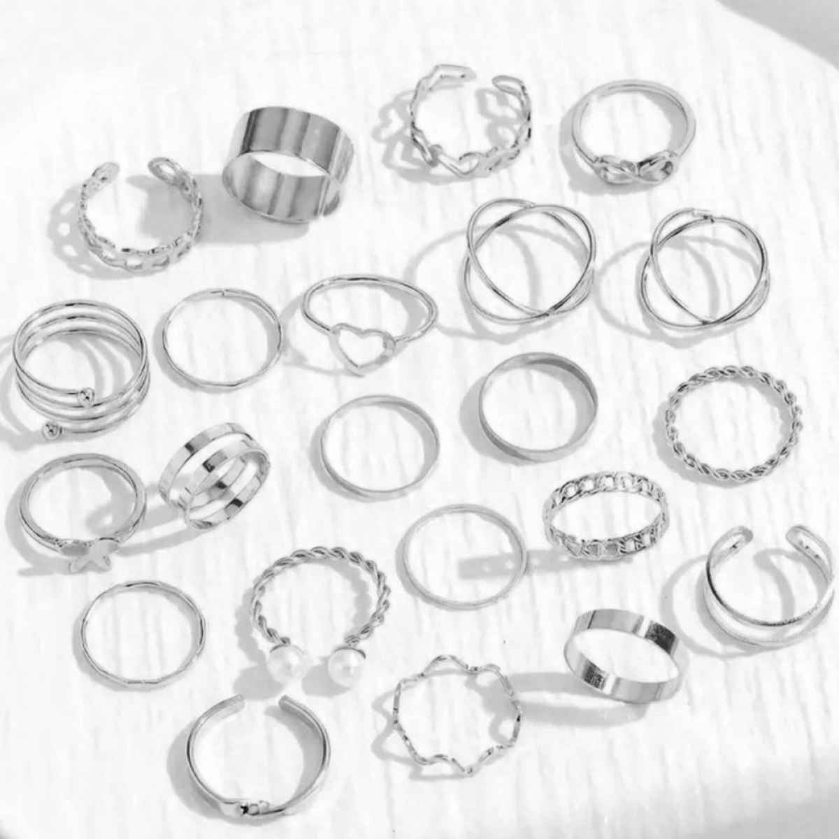 Youbella Celebrity Inspired Combo Of 44 Rings Set For Women And Girls (Multicolor) (Ybrg - 20266)