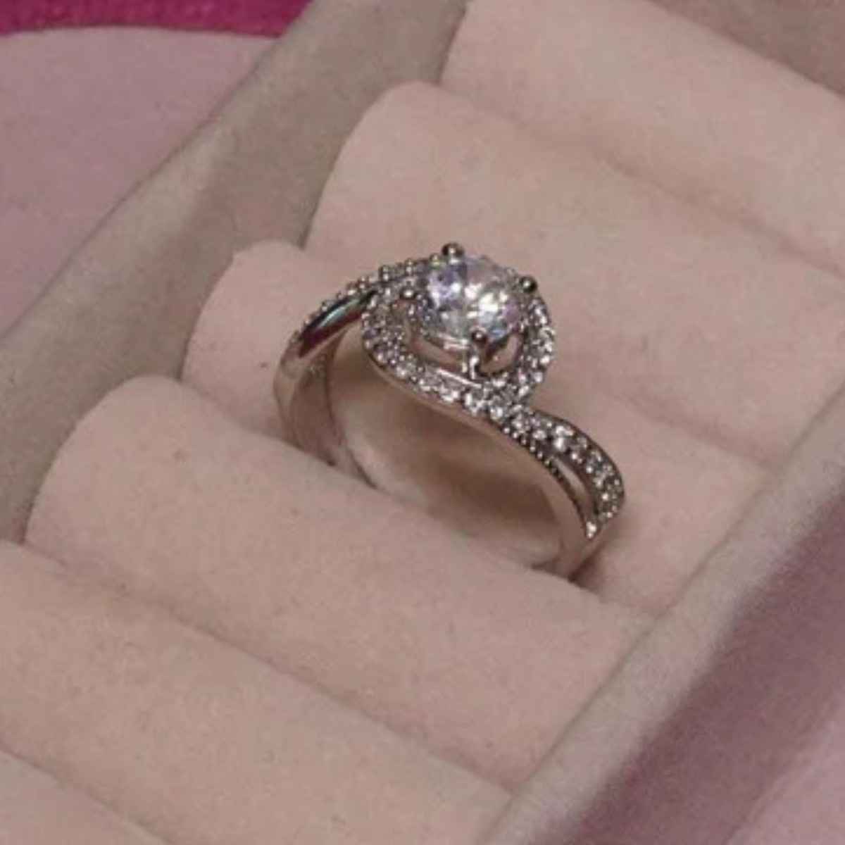 Fashion Frill Women's Oval Rings Silver Adjustable