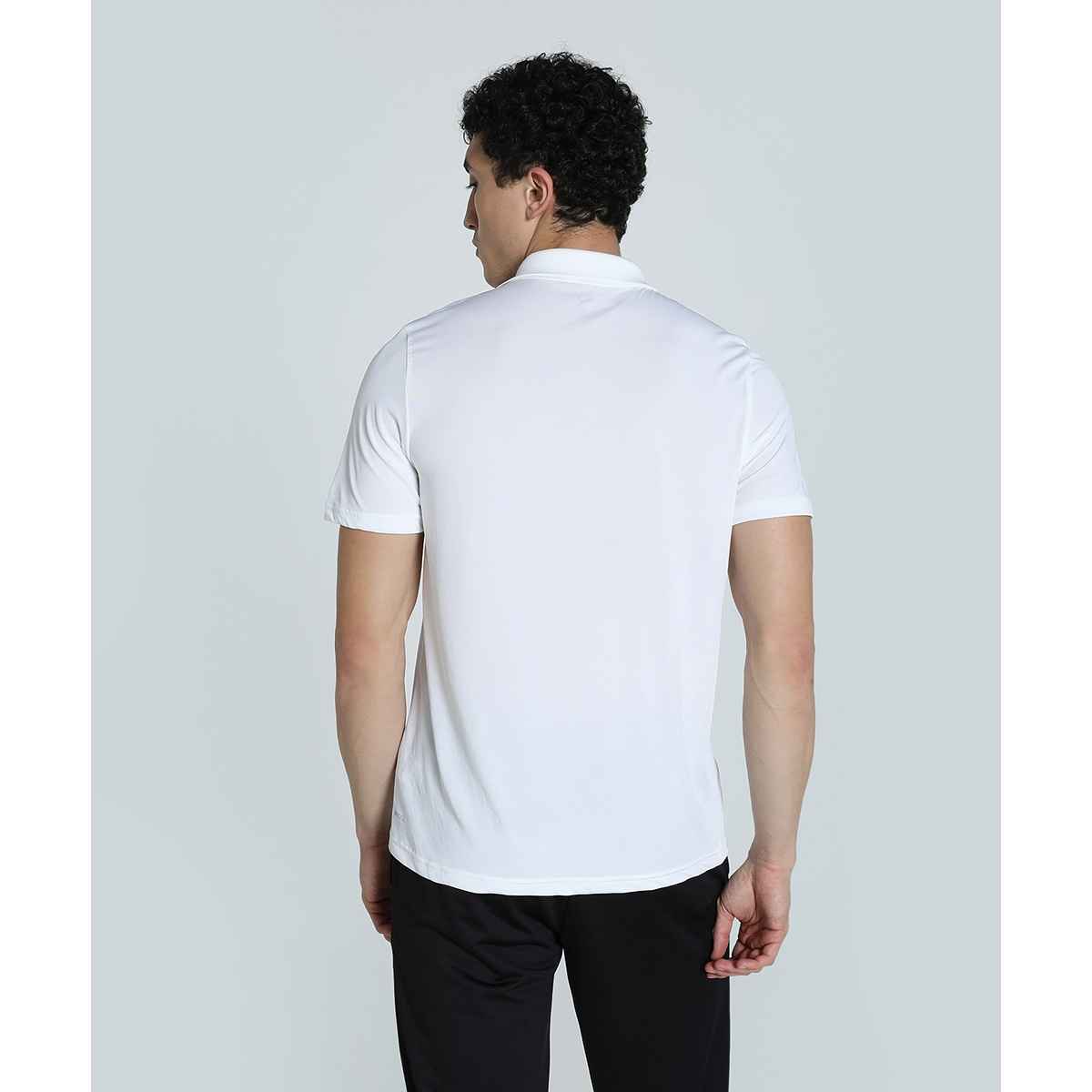 Puma Men's Polo T-Shirt Train Logo - White | S