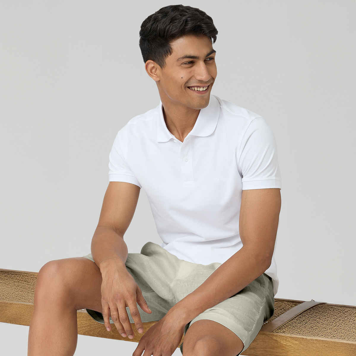 XYXX Nova Polo T-shirt - Polar White | Super Combed Cotton | S