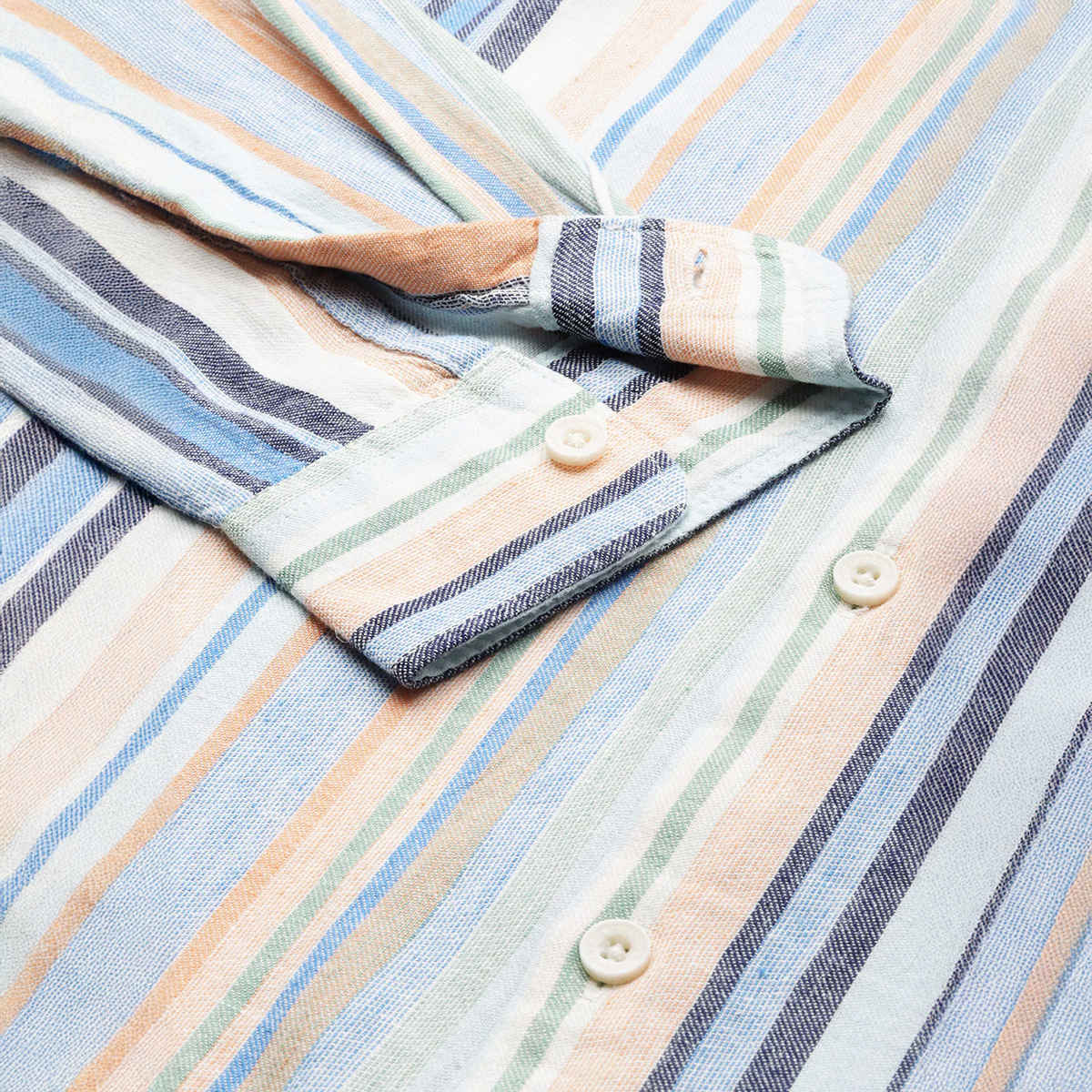 The Bear House Men Slim Fit Striped Cotton Casual Shirt - Ancram | Multicolor | XXL