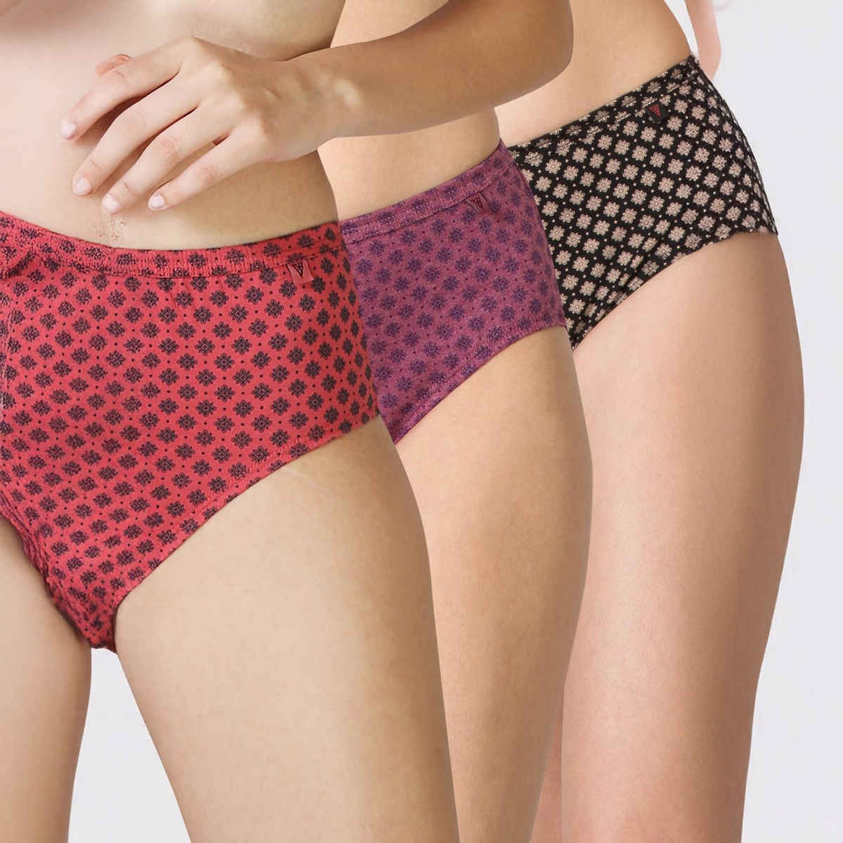 Van Heusen Women Pack of 3 Anti Bacterial Waistband Hipster Panty |XL |Colour May Vary