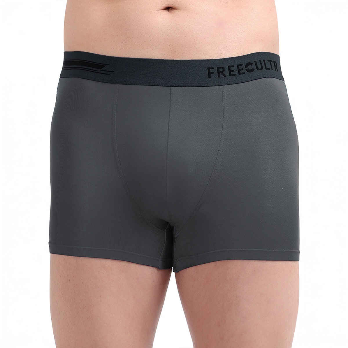 Freecultr Men's Underwear Micromodal Airsoft Trunk - Pack of 1 Ash Grey - XL