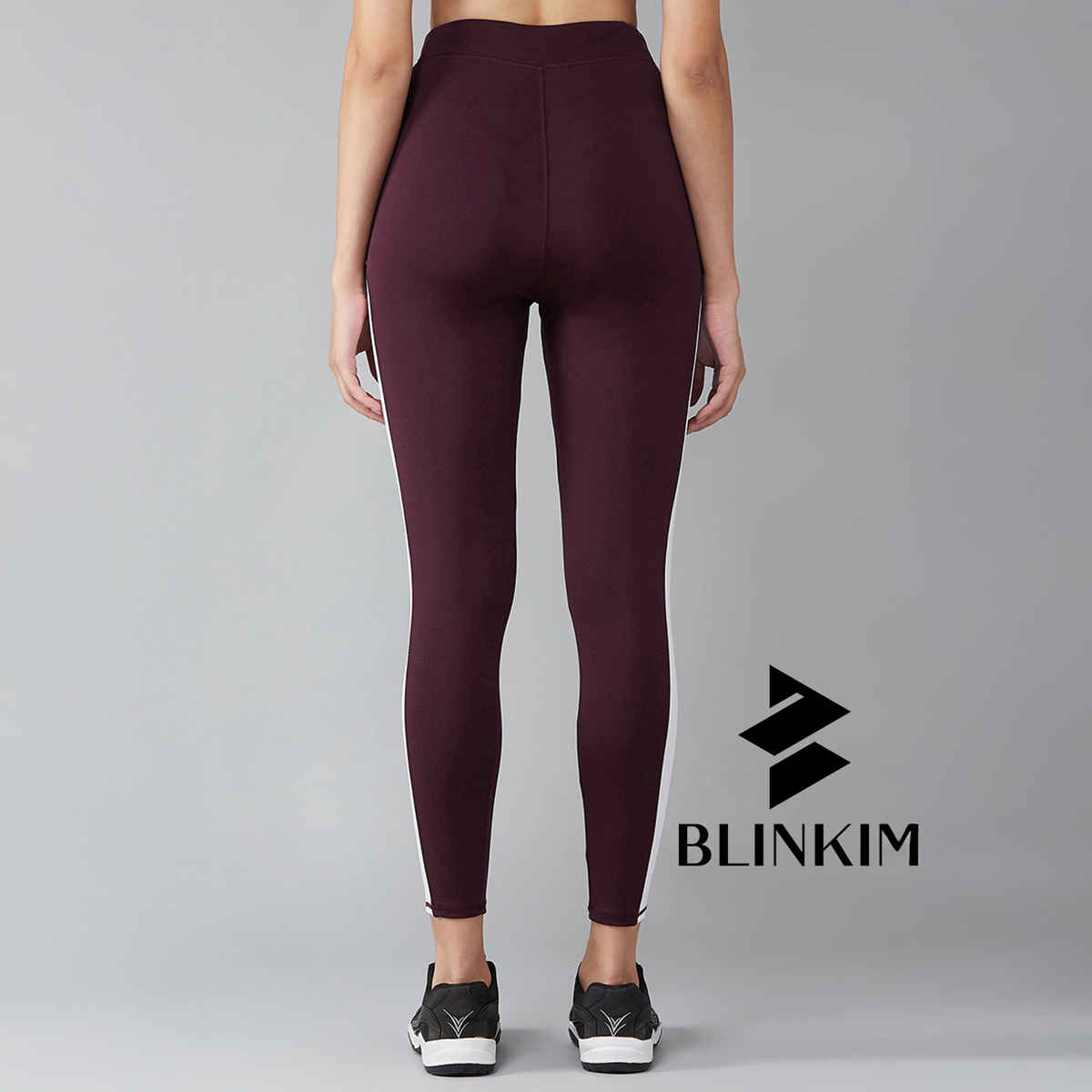 Blinkin Women's Gym Tights & Pants - Maroon | Squat Proof | Active Wear | Yoga Pants | XL