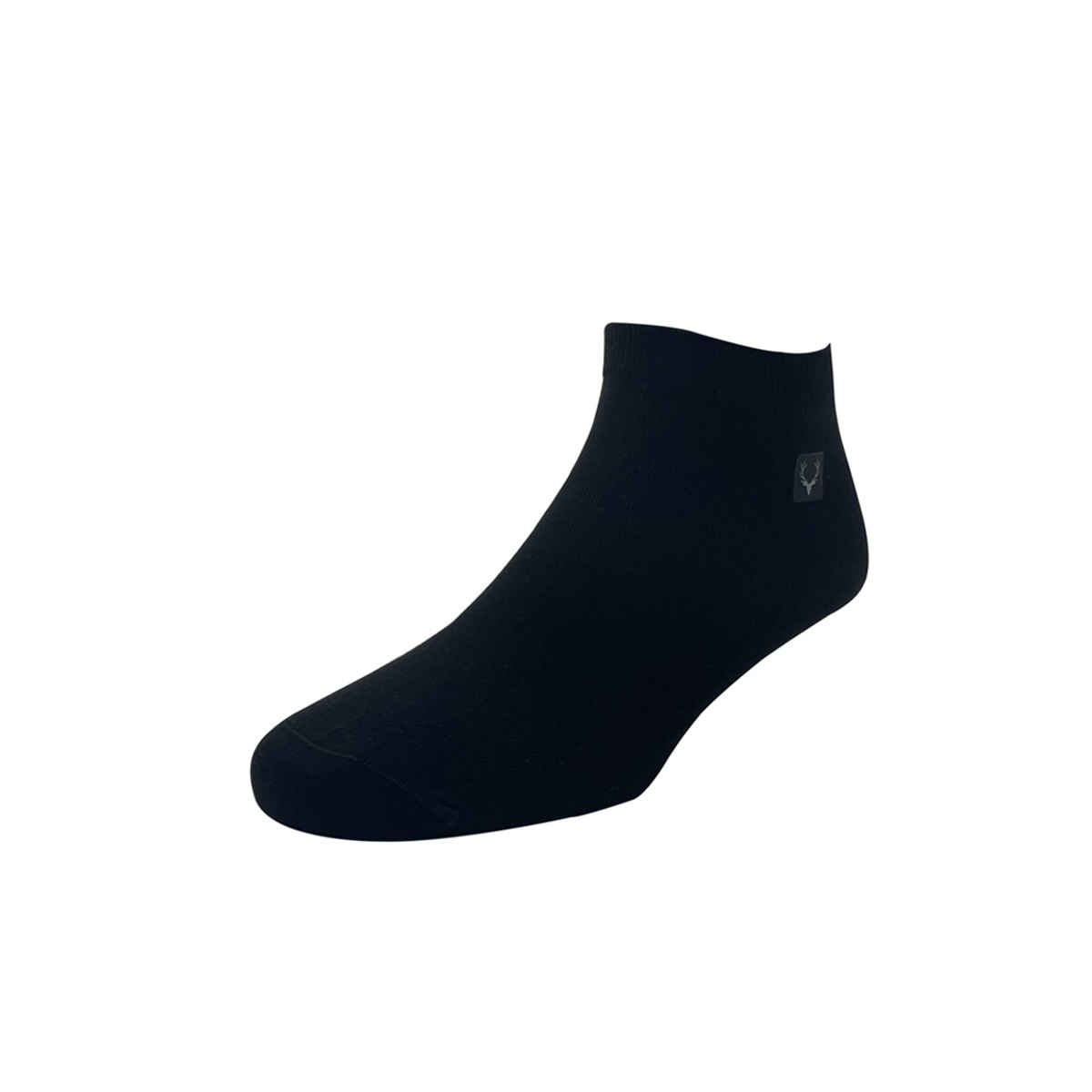 Allen Solly Men's Cotton Ankle Length Plain Socks - Black