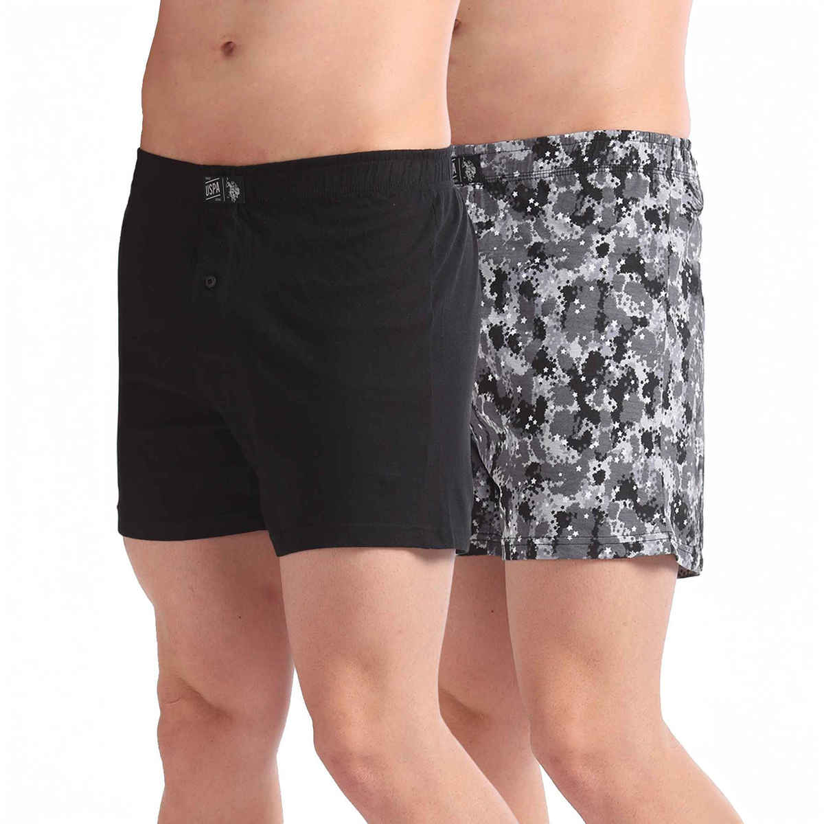 U.S. Polo Assn. | Boxers Pack of 2 | 30 | Boxers | OEX01 | Black and Grey