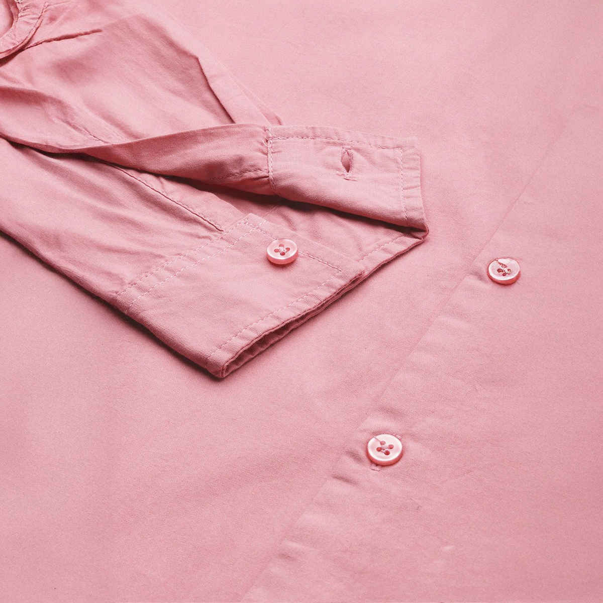 The Indian Garage Co Men's Regular Fit Solid Casual Shirt | Pink - 2XL