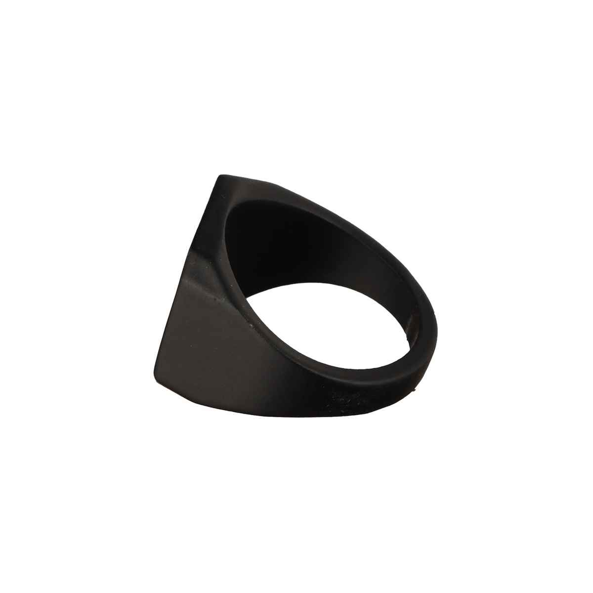 Priyaasi Bold By Priyaasi Solid Black Block Finger Ring For Men (Bd-Rng-30018)