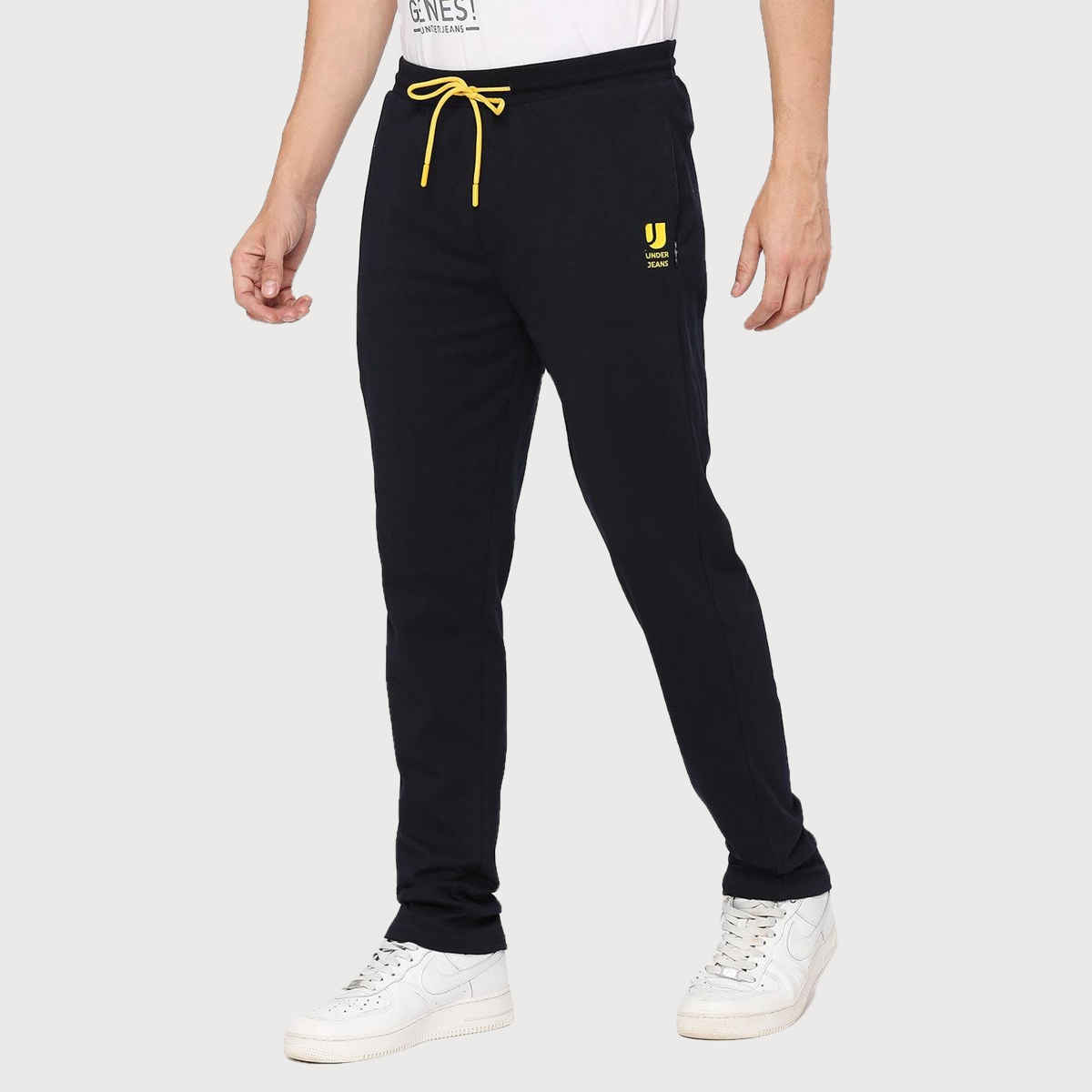 Underjeans by Spykar Men's Knitted Pyjama | Navy - S