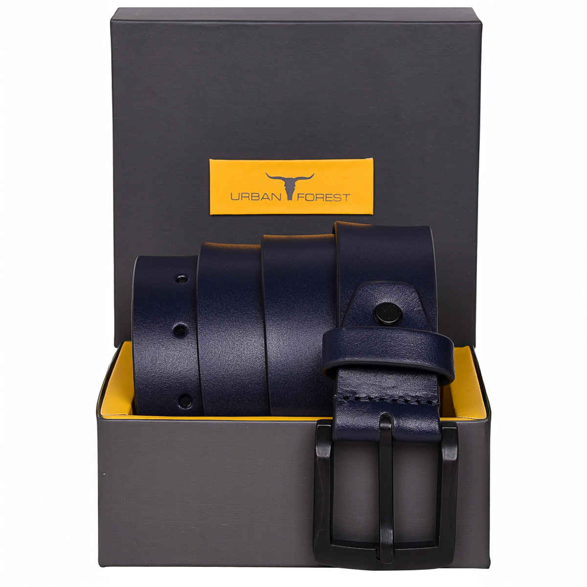 URBAN FOREST Men's Casual Leather Belt | Blue