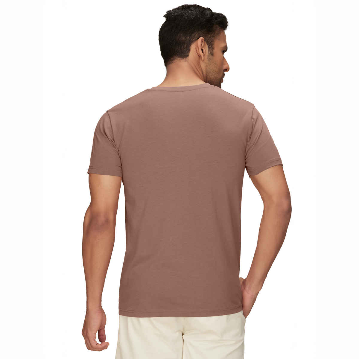 XYXX Pace Round Neck T-shirt - Brown Latte | Super Combed Cotton | S