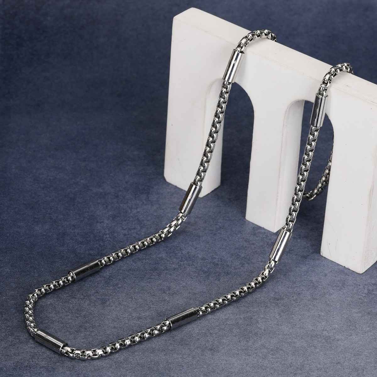 Fashion Frill Men's Interlink Chain Silver 22 Inches
