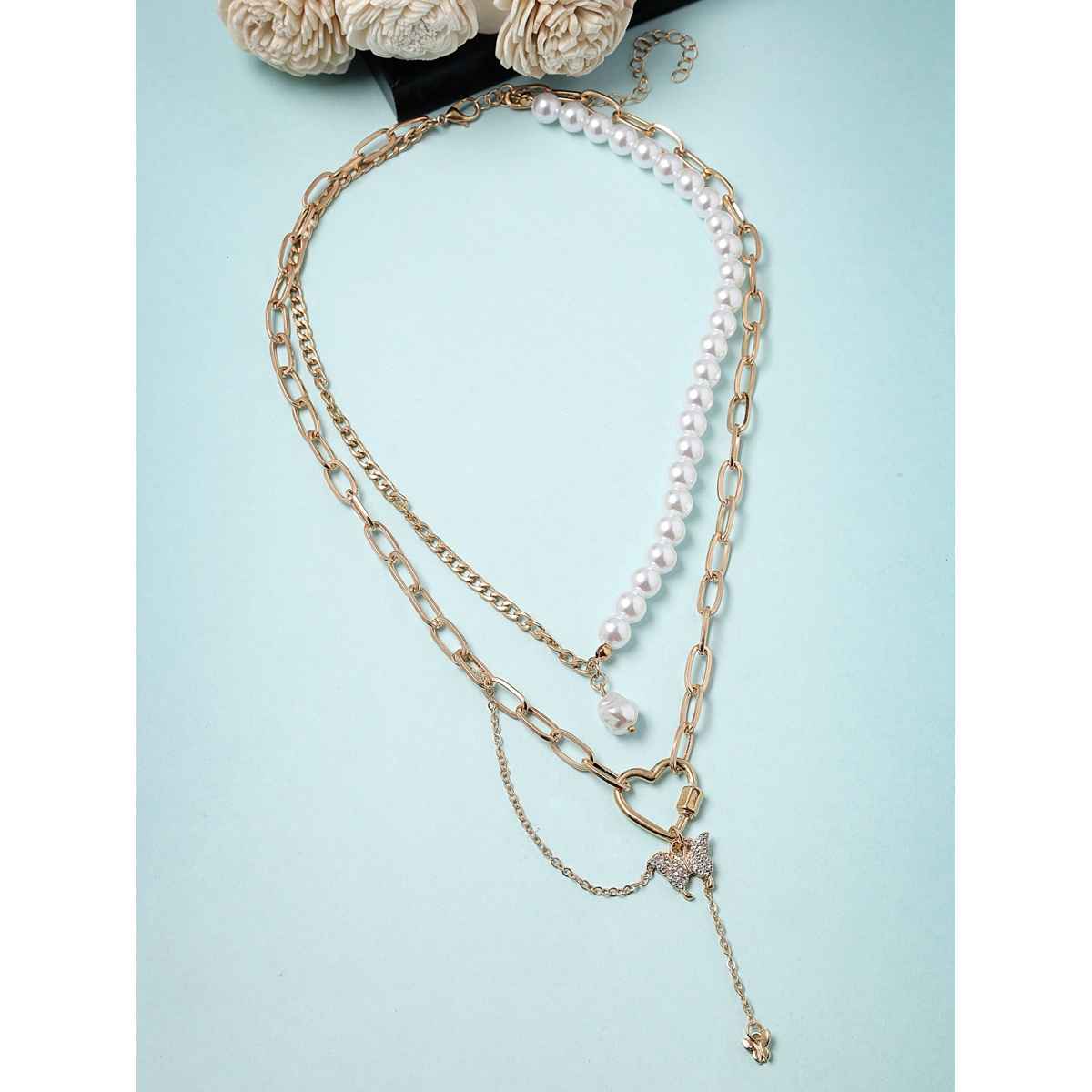 Scintillare By Sukkhi Latest Gold Plated Mininal Contemporary Chain Pendant Necklace For Women