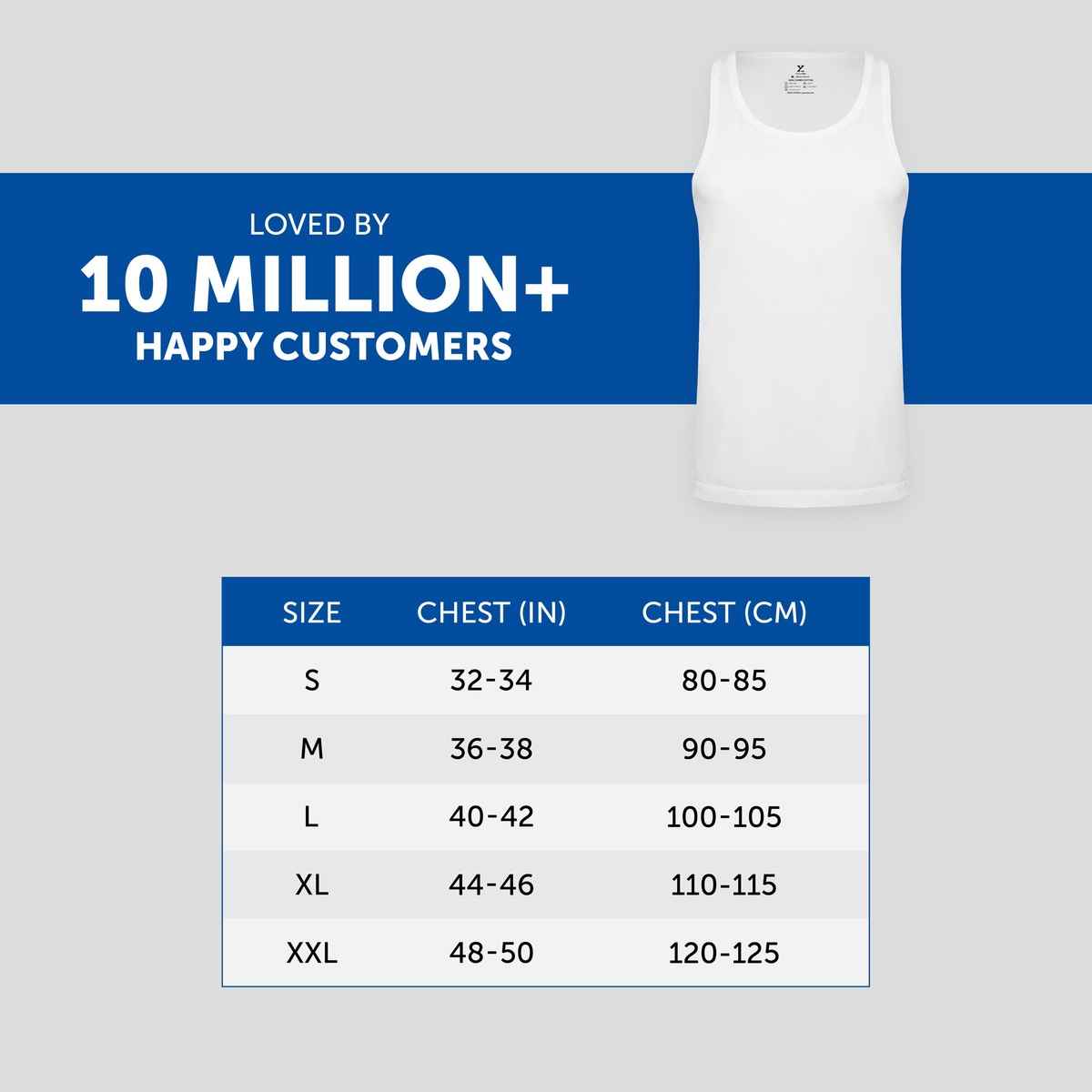 XYXX Men's Cotton Solid Vests Pack of 2, Polar White| XXL