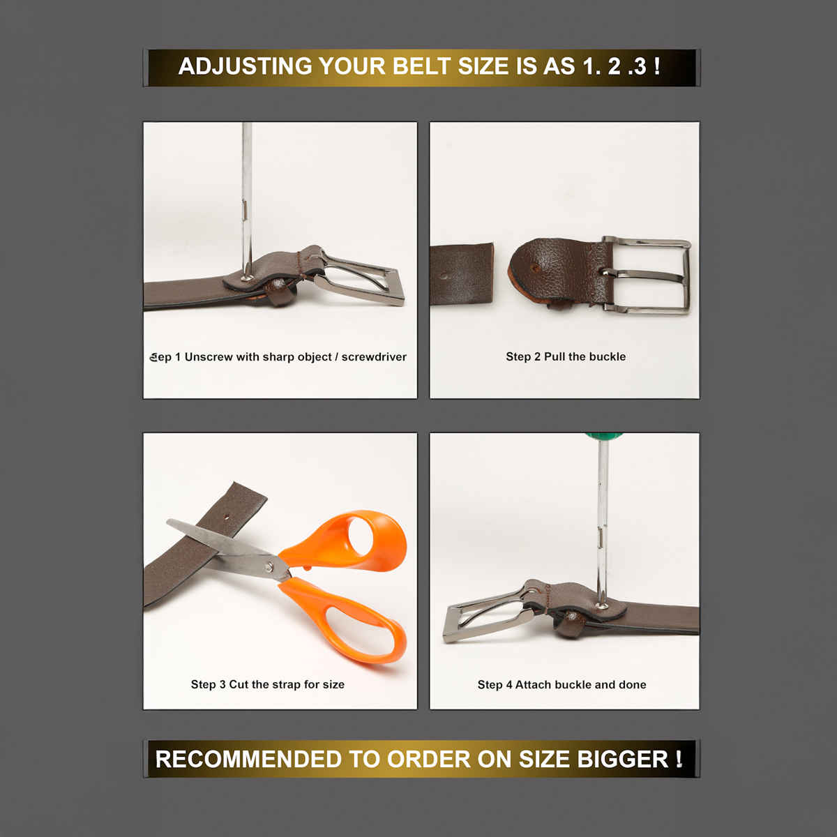 Teakwood Men's Leathers Belt | Brown - 34 in