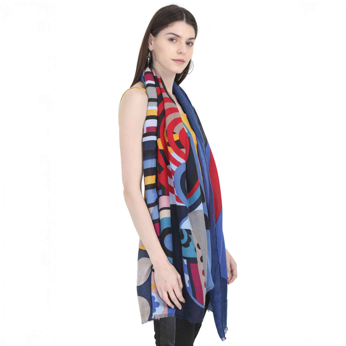 Fabseasons Women's Cotton Scarf | Blue - One Size
