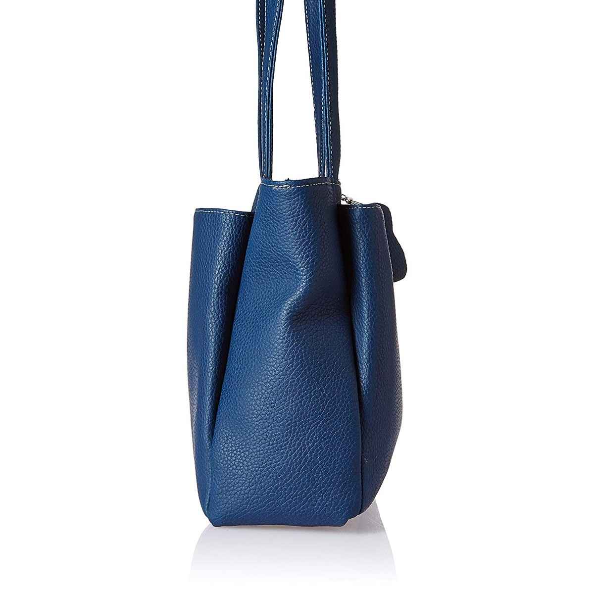 Fostelo Women's Vegan Leather Florence Handbags Shoulder Hobo Bag Ladies Purse | Blue | Large