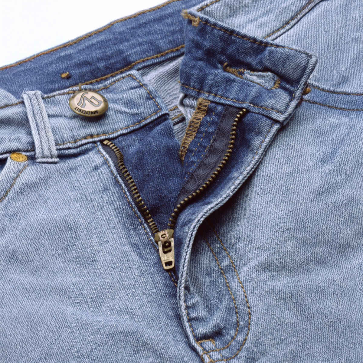 The Indian Garage Co Men | Slim Fit Solid Casual Denim Shorts | Light Blue | 34