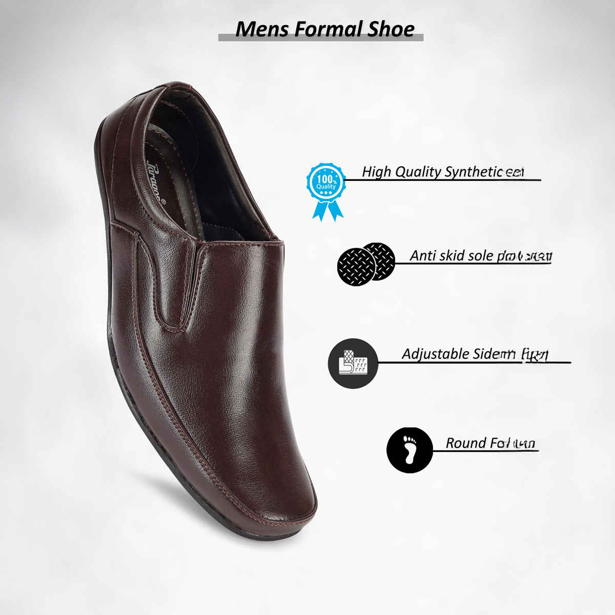 Paragon Men's Brown Pvc Formal Shoes K11240G UK 8