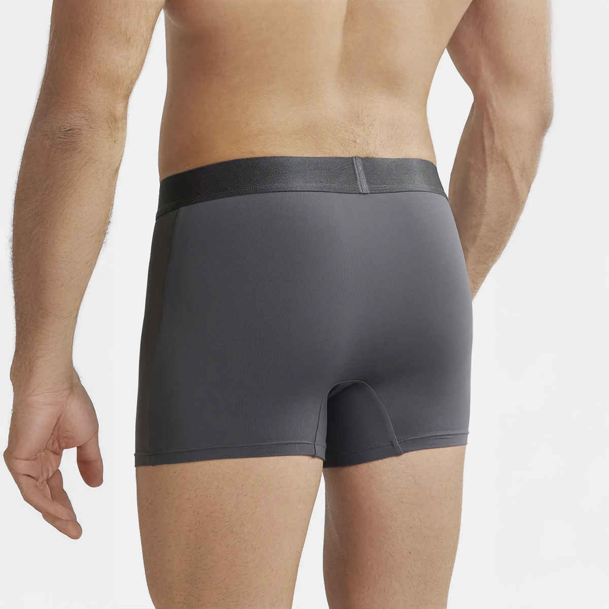 Jockey IC28 Men's Tactel Microfiber Elastane Stretch Underwear Solid Trunk | Ebony - XL | Ebony-XL