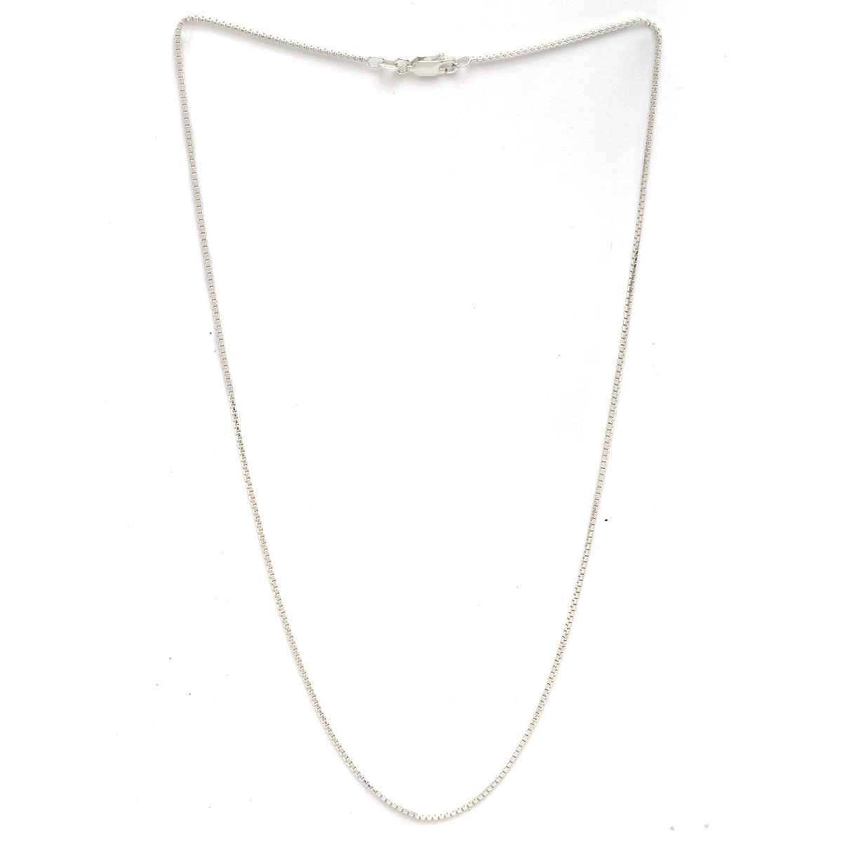 Clara Anti-Tarnish 92.5 Sterling Silver Box Chain Necklace For Women
