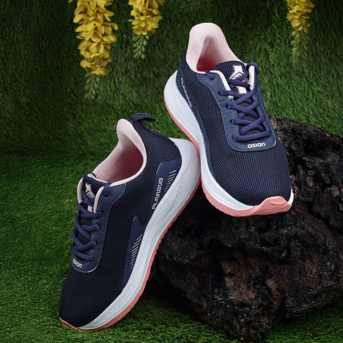 Asian Firefly-09 Women Navy Pink Sports Shoes (Size-8)