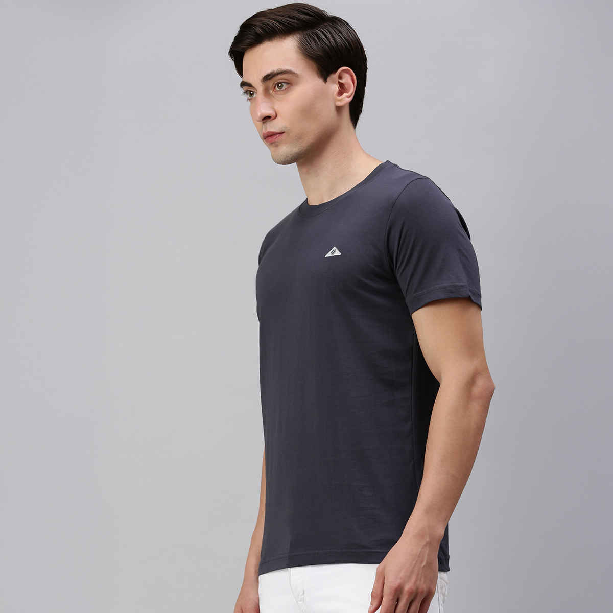 Onn Men's Platina Pure Comfort Supima Cotton Round Neck T-Shirt | Grey - S