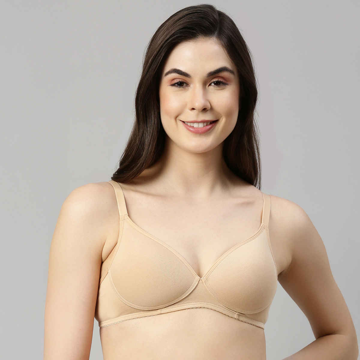 Enamor Women's A039 Perfect Coverage Cotton T-shirt Bra|Padded|Wirefree | Skin-34D