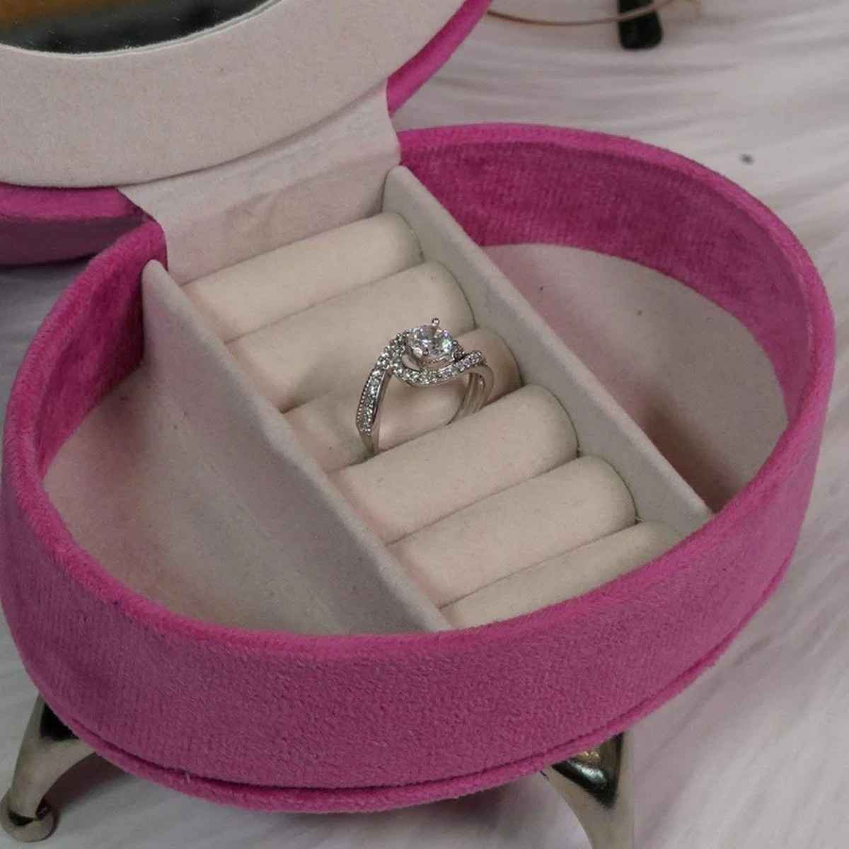 Fashion Frill Women's Oval Rings Silver Adjustable