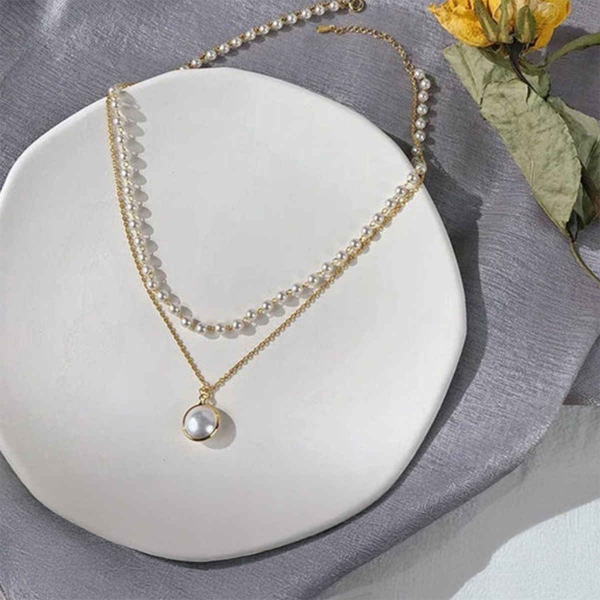 Estailo Fashion Women's Jewellery Necklace & Pendants Silver One Size | N0000443