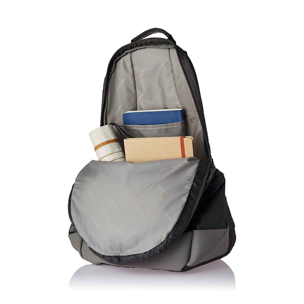 Gear Unisex Solid Polyester 24 L Backpack | Charcoal Grey - 19 Inches