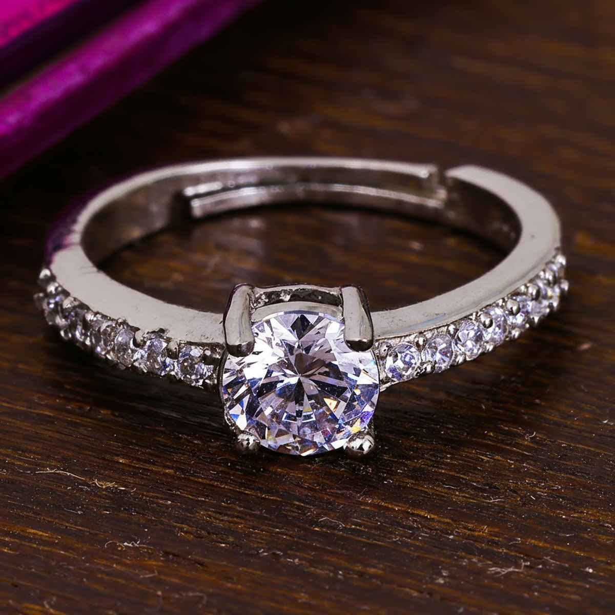 Lavie Womens Quilt Joanna Small Satchel Handbag Off White (1pc) & Pissara By Sukkhi 925 Sterling Silver Cubic Zirconia Finger Ring For Women (1pc) Combo