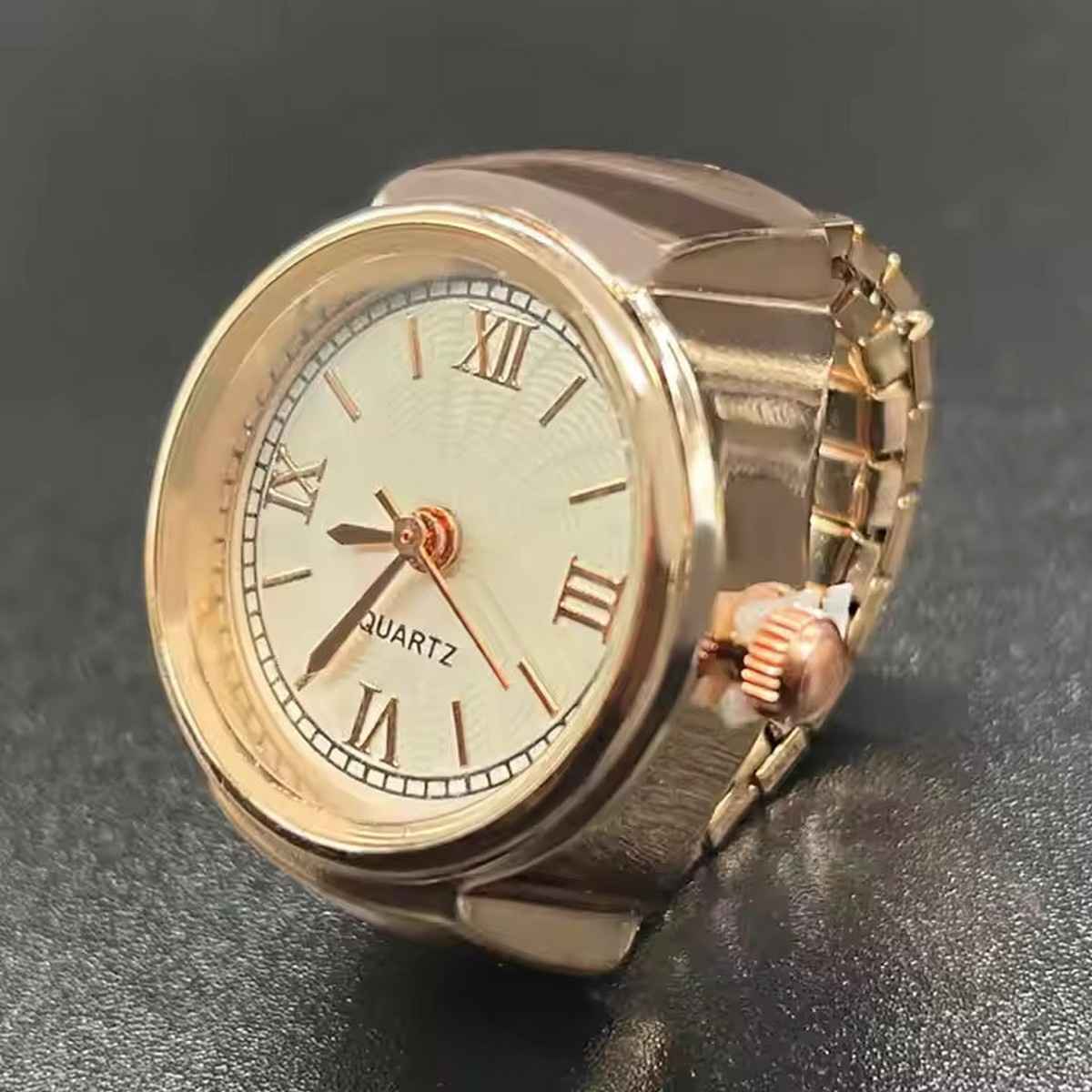 Fashion Frill Women's Romen Ring Watch Watch Rose Gold Onesize