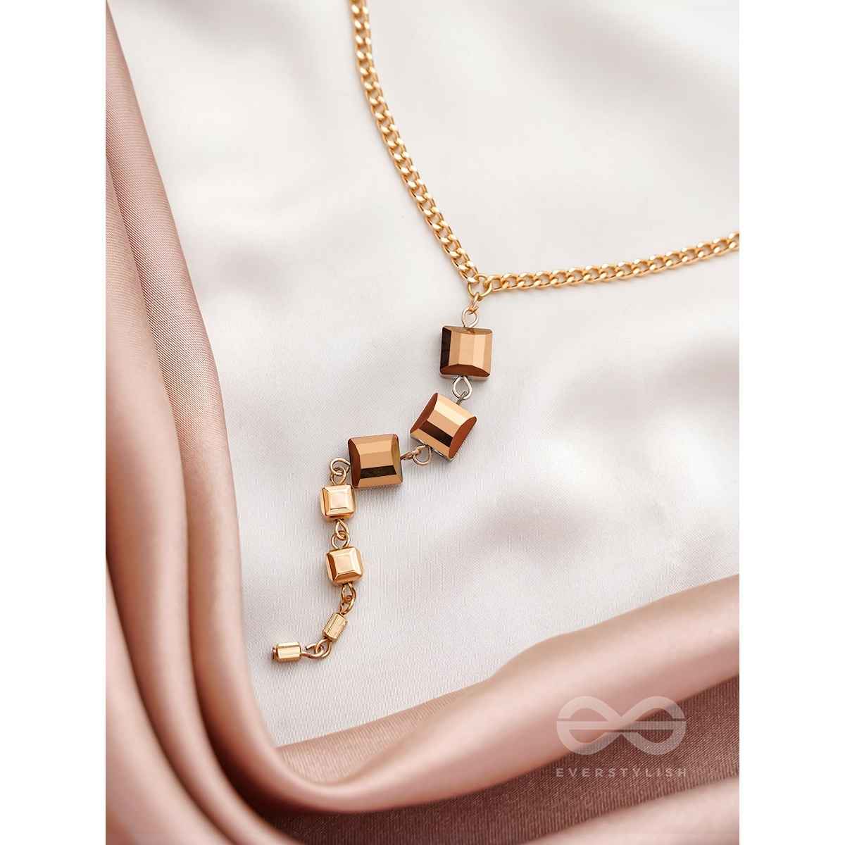 Everstylish Drop Dead Gorgeous Golden Embellished Necklace With Anti-tarnish Coating