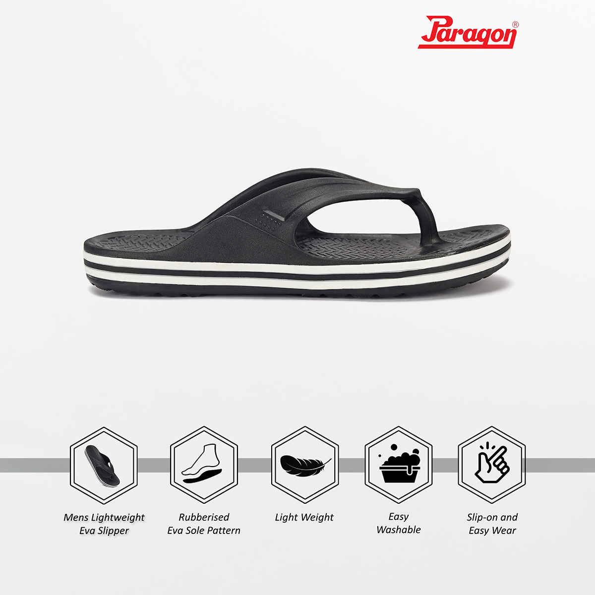 Paragon Men's Black Eva Slippers EVK3414G UK 7