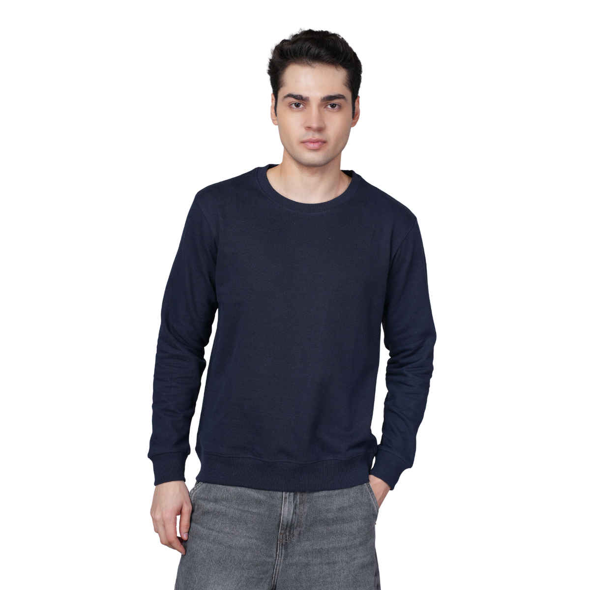 Outlaws Men's Cotton Rich Premium Sweatshirt | Navy - L
