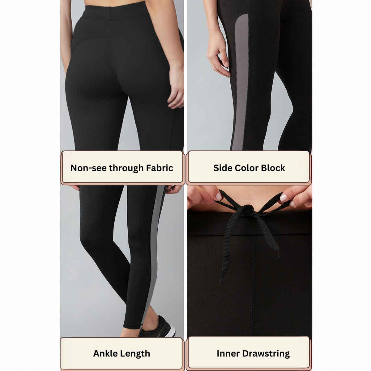 Blinkin Women's Gym Tights & Pants - Grey | Stretchable | XXl
