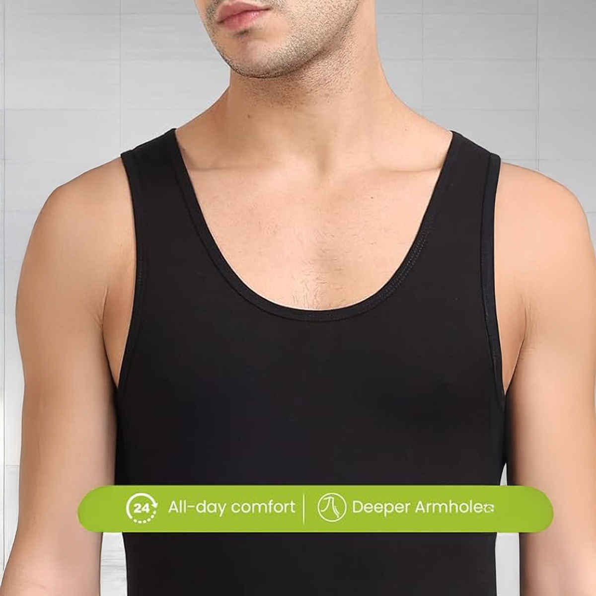 Freecultr Regular Fit Organic Cotton Vest for Men - Pack of 2-XL