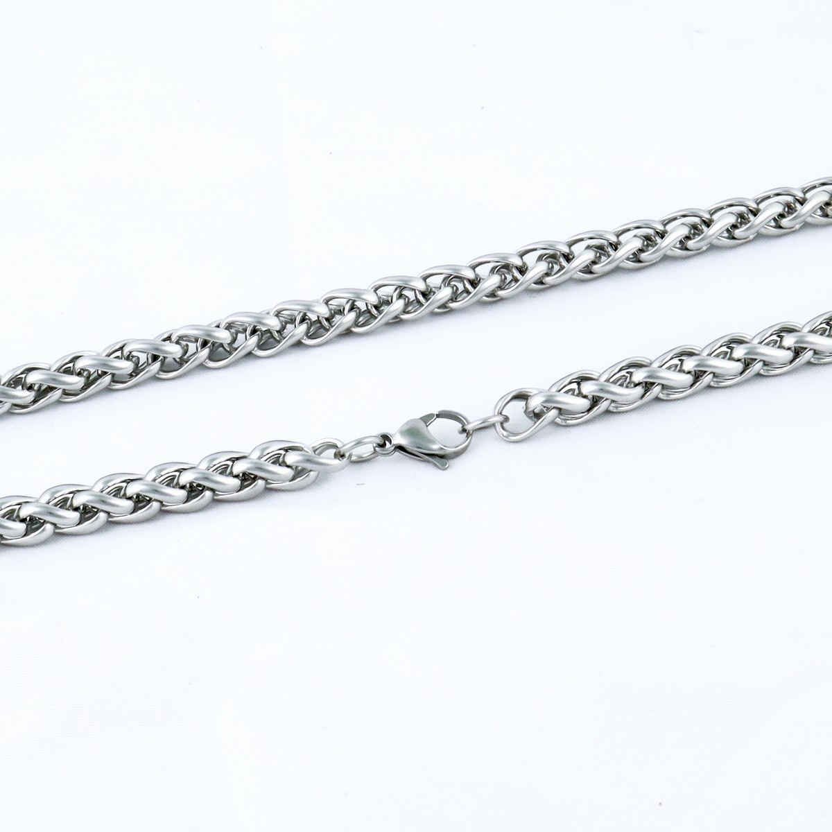 Fashion Frill Men's Interlink Chain Silver 24 Inches